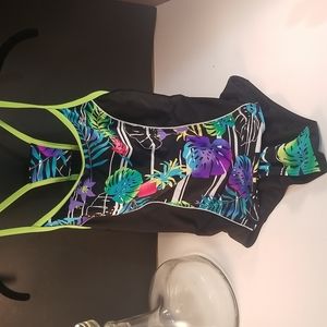 ZeroXposure Swimwear Girls size 16 Tropical Print